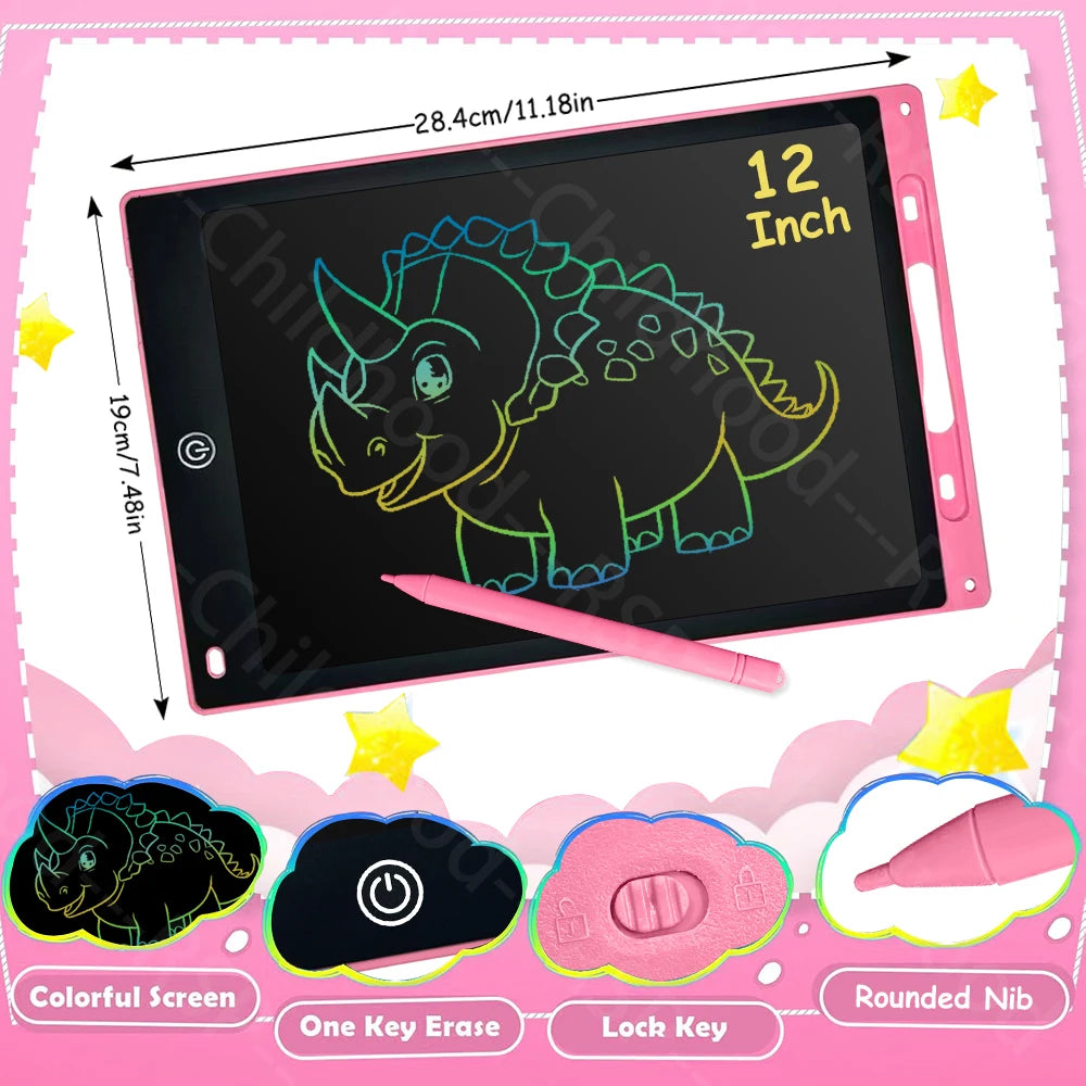 LCD Writing Tablet for Kids – Reusable Drawing & Doodle Board