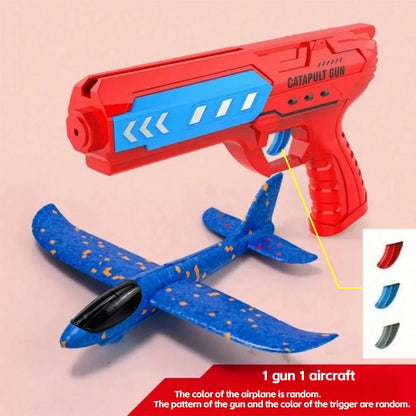 Kids' Foam Glider Planes with Catapult Launcher for Outdoor Play