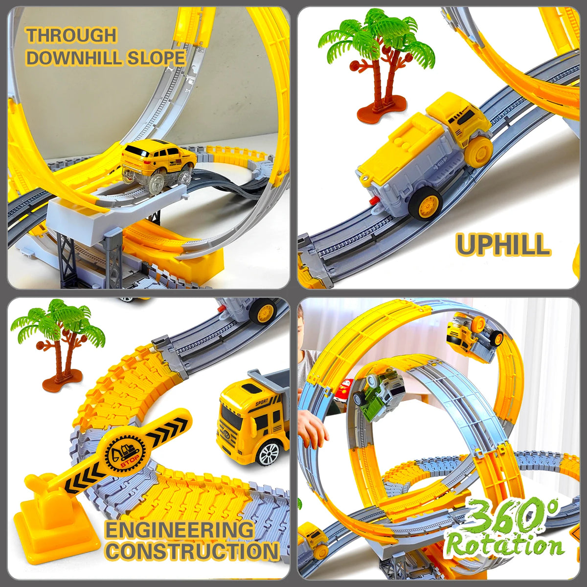 Dinosaur Race Track Toy Set – Flexible Track with Mini Car
