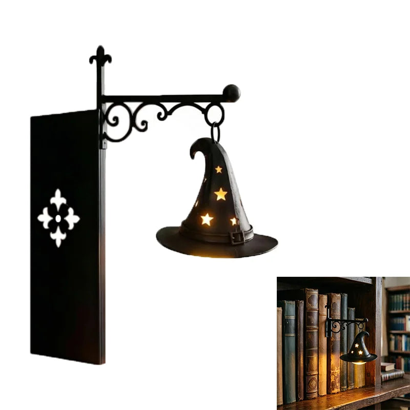 Halloween Retro Bookshelf Reading Lamp – Gothic LED Night Light