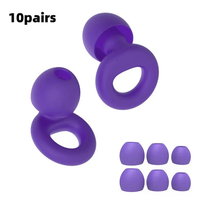 Quiet Ear Plugs for Noise Reduction – Super Soft, Reusable Hearing Protection for Sleep,Swim, Work 8 Ear Tips in XS/S/M/L