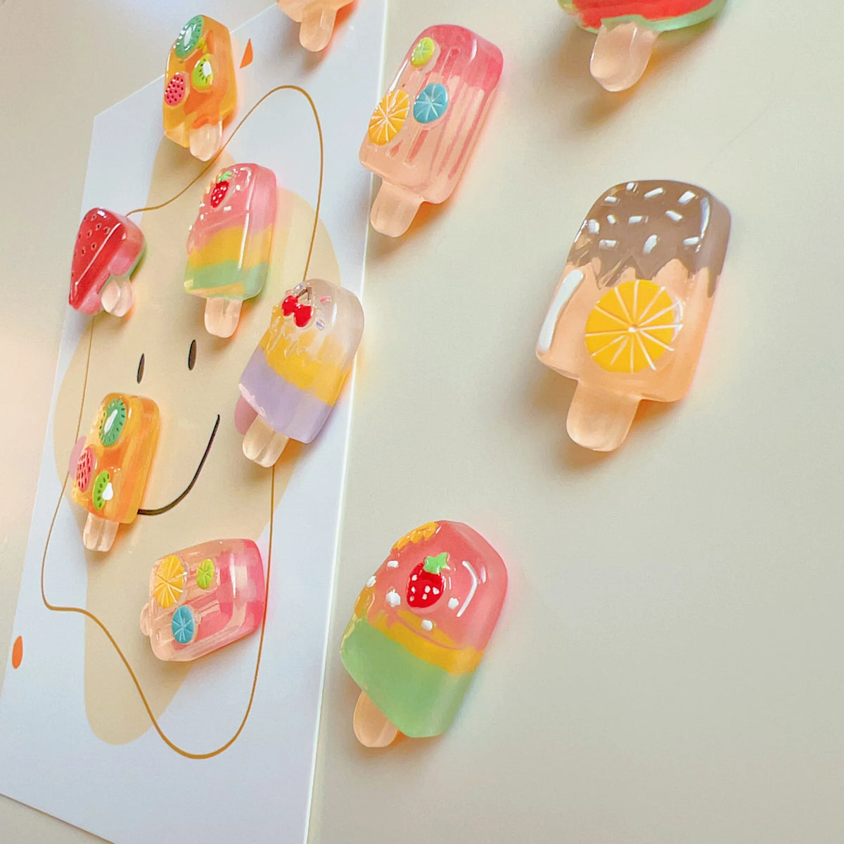 Fruit Fridge Magnets Set – 6PCS Strawberry, Watermelon & Ice Cream