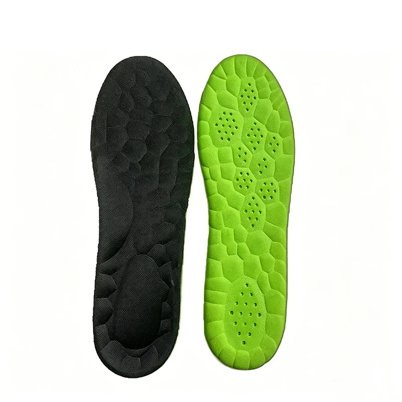 4D Sports Insoles Shoes PU Sole Soft Breathable Shock Absorption Cushion Heavy Duty Support Pain Relief Running Orthopedic Care