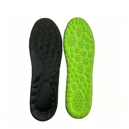 4D Sports Insoles Shoes PU Sole Soft Breathable Shock Absorption Cushion Heavy Duty Support Pain Relief Running Orthopedic Care