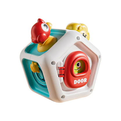Montessori Busy Board Cube – Toddler Sensory Activity Toy