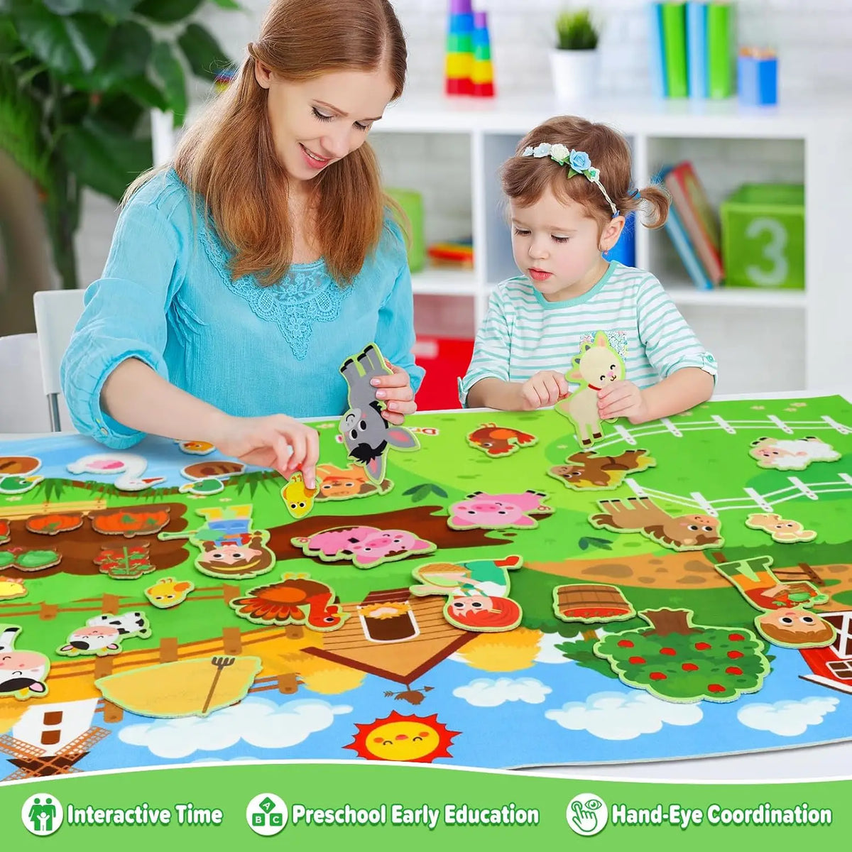 Farm Animal Felt Story Board Set for Interactive Toddler Learning