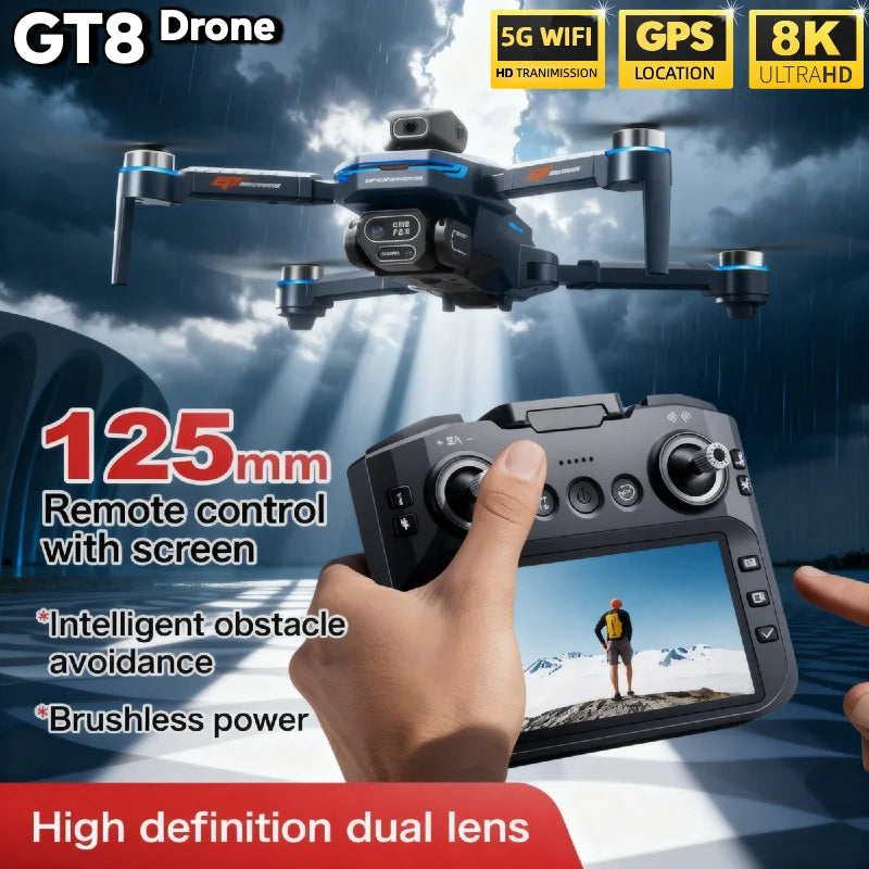 4K GPS Camera Drone – Foldable FPV Quadcopter with Brushless Motors