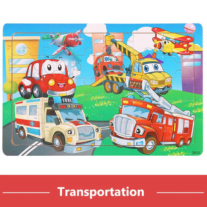 Wooden Puzzle Toys 30-Piece Animal Jigsaw Puzzle for Kids