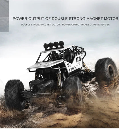 4WD RC Off-Road Climbing Truck with Suspension and LED Lights