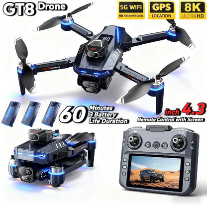 4K GPS Camera Drone – Foldable FPV Quadcopter with Brushless Motors