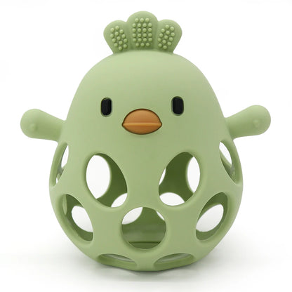 Baby Silicone Teether Cartoon Chick Chewing Toy