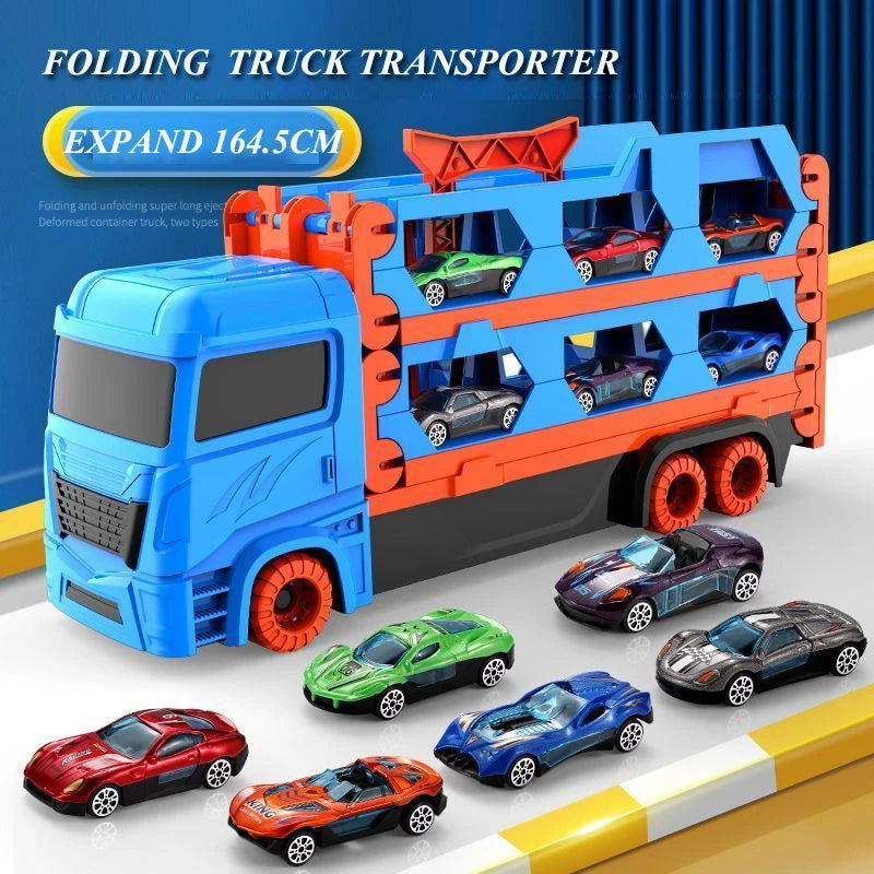 Toy Car Transporter Truck – Folding Racing & Storage Vehicle for Kids