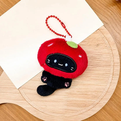 Plush Cat Keychain – Multicolor Couple Bag Charm