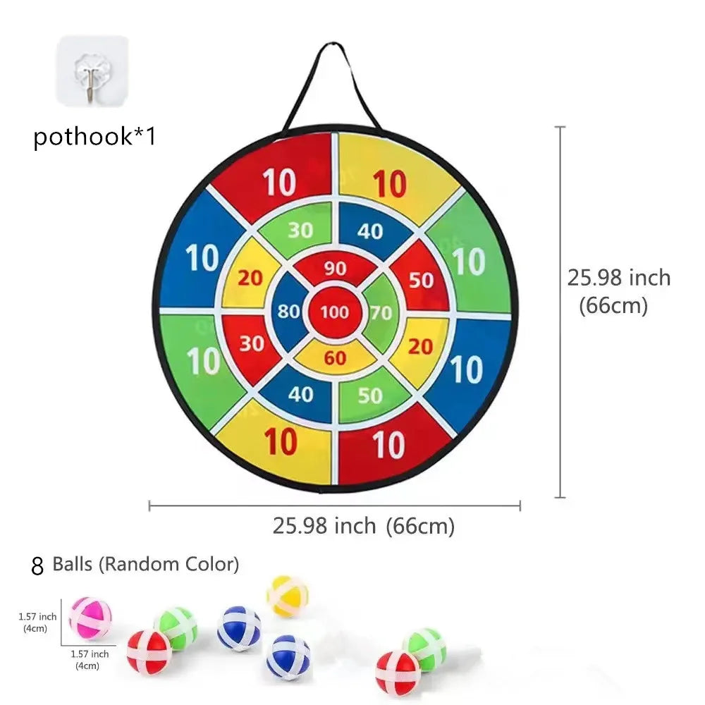 Kids Dart Board Game with Sticky Balls for Indoor Outdoor Play