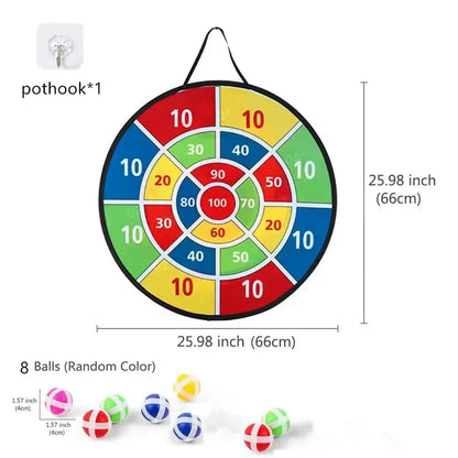 Kids Dart Board Game with Sticky Balls for Indoor Outdoor Play