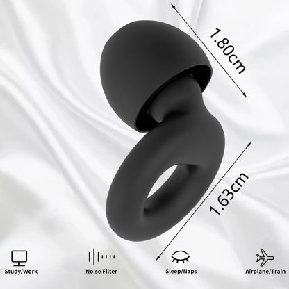 Quiet Ear Plugs for Noise Reduction – Super Soft, Reusable Hearing Protection for Sleep,Swim, Work 8 Ear Tips in XS/S/M/L