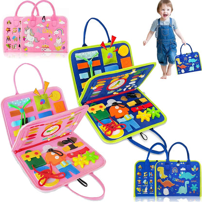 Montessori Busy Board – Toddler Busy Book Fine Motor Learning Toy