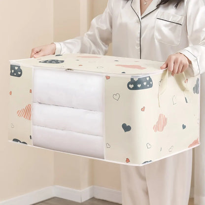 Large Clothes Storage Bag Organizer for Blankets & Bedding