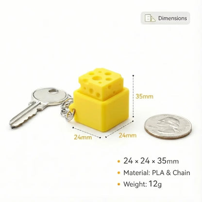 Cheese Fidget Keychain
