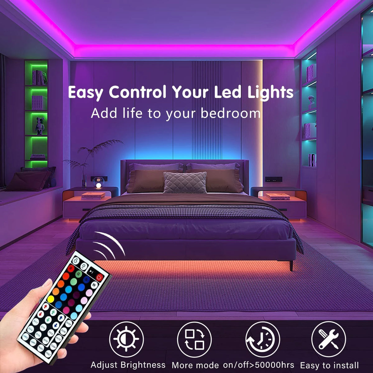RGB LED Strip Lights – 5V Remote Control Room & TV Backlight