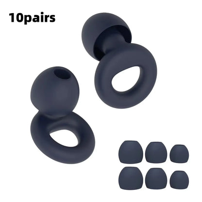 Quiet Ear Plugs for Noise Reduction – Super Soft, Reusable Hearing Protection for Sleep,Swim, Work 8 Ear Tips in XS/S/M/L