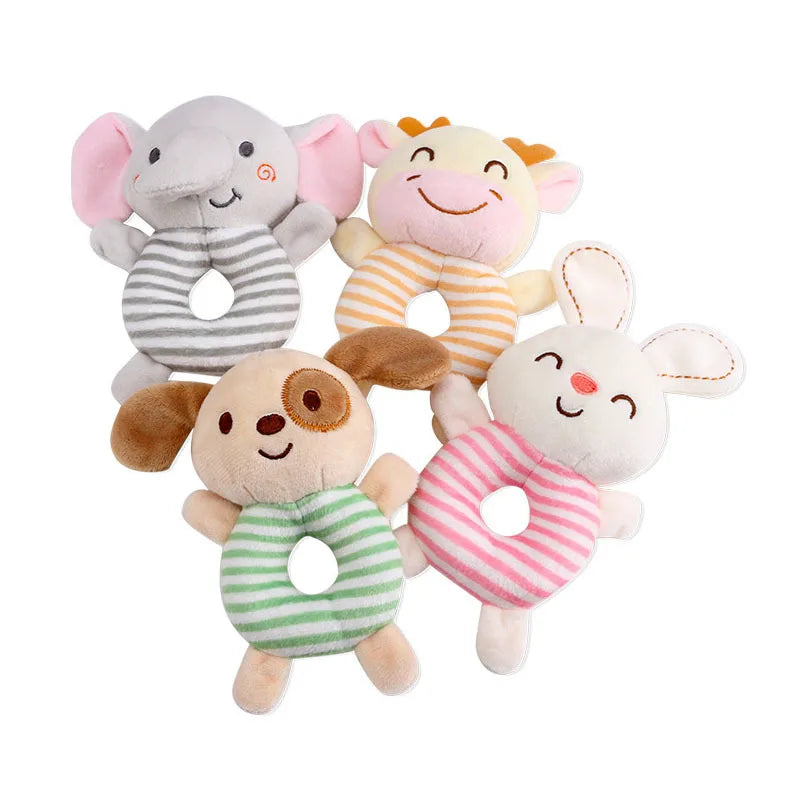Baby Rattle Toy – Plush Cartoon Animal Handheld Toy for Infants