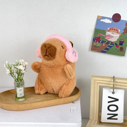 Capybara Plush Toy with Hoodie and Wings – Small Stuffed Animal