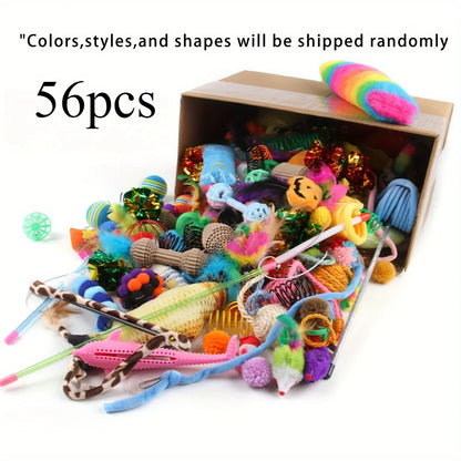 Cat Toy Variety Pack – Plush & Plastic Toys for Multiple Cats