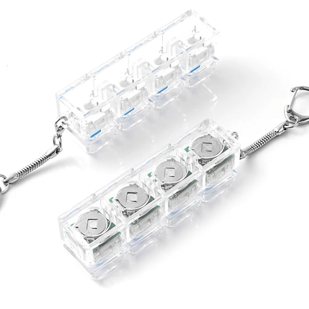 Keyboard Fidget Toy with LED Lights, 4-Button Stress Relief Toy