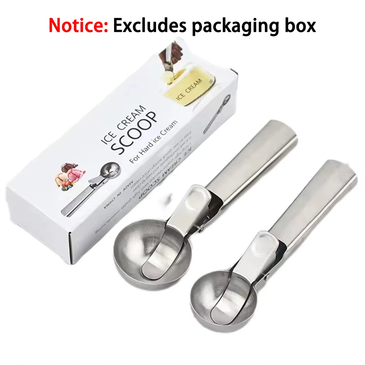 Stainless Steel Ice Cream Scoop – Dual-Purpose Fruit Scooper