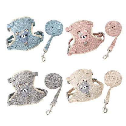 Small Pet Harness and Leash Vest Set for Dogs and Small Pets