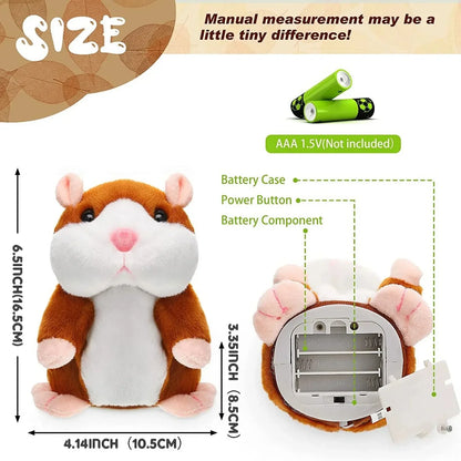 Talking Hamster Plush Toy – Interactive Sound Animal Doll