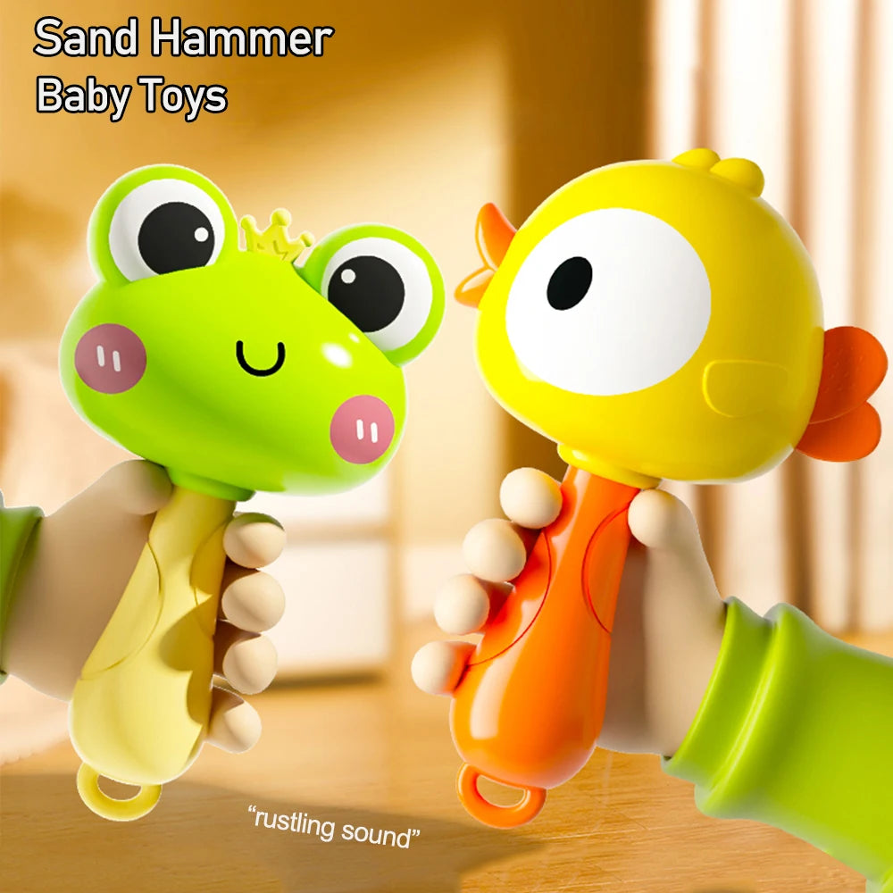 Baby Rattle Toy – Animal Sensory Grasping & Handbell Toy
