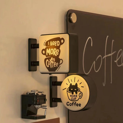 Mini Lightbox Fridge Magnet Coffee Japanese Creative Tourism Souvenir Magnetic Luminous Light Box Home Decoration Gift