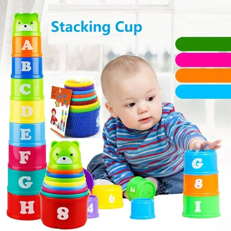 Stacking Cups Game for Kids Montessori Educational Board Game