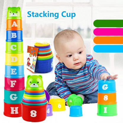 Stacking Cups Game for Kids Montessori Educational Board Game