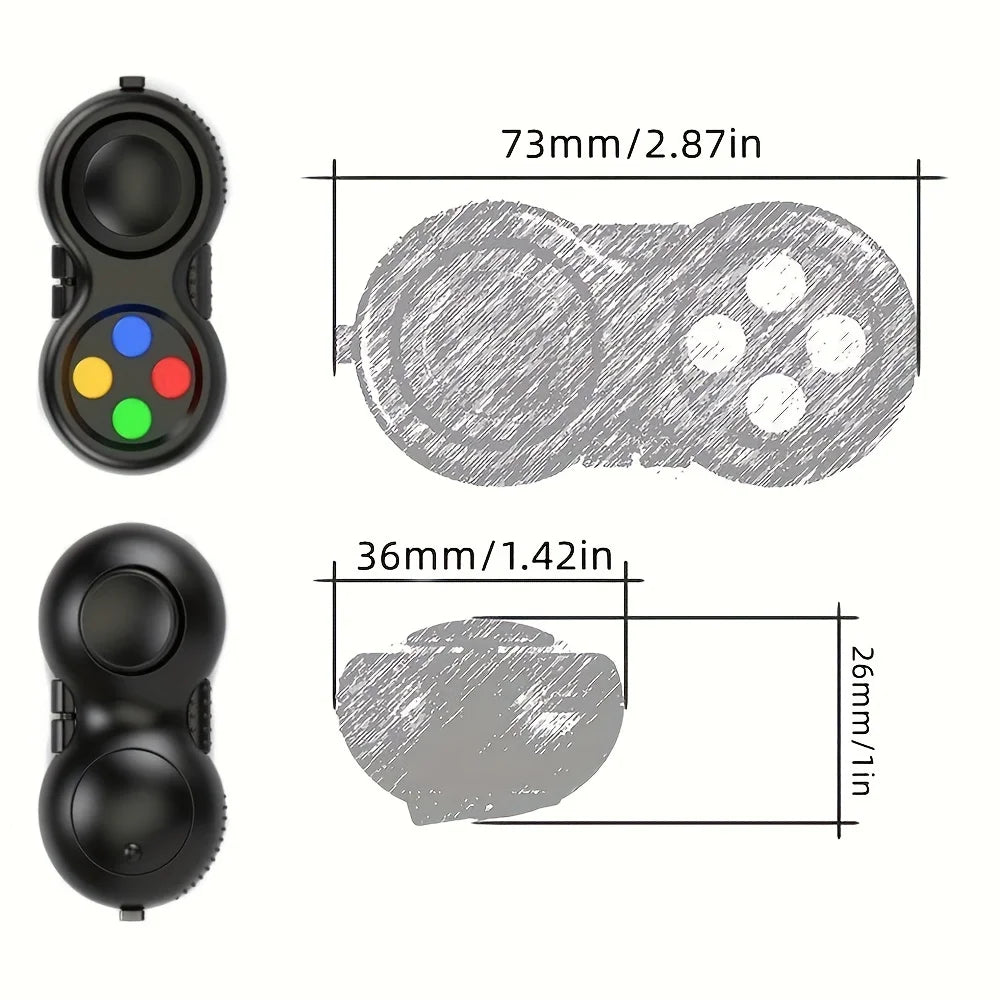 Fidget Pad with 8 Functions Sensory Fidget Controller Toy