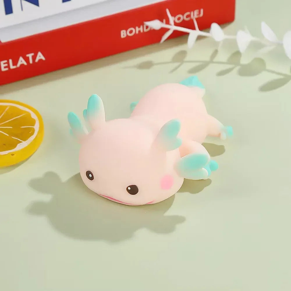 Axolotl Squishy Toy – Cute Slow Rising Squeeze Ball