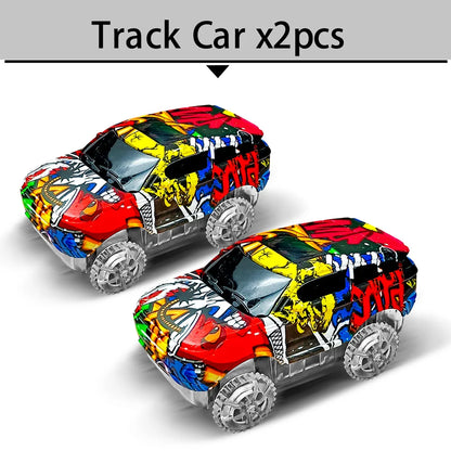 Dinosaur Track Toy – Kids Electric Track Car with Lights