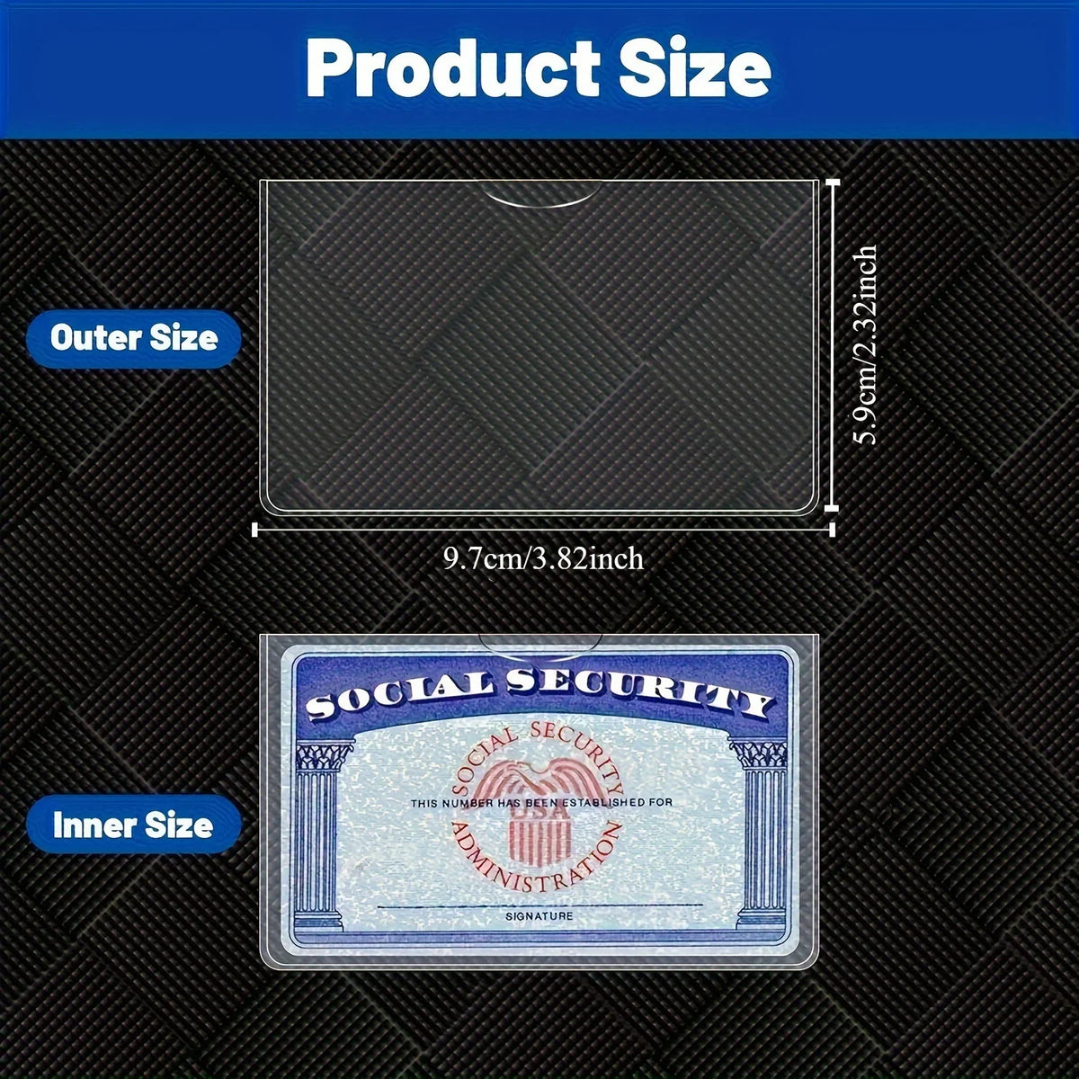8-Pack PVC Card Protective Sleeves for Credit, Insurance & ID Cards