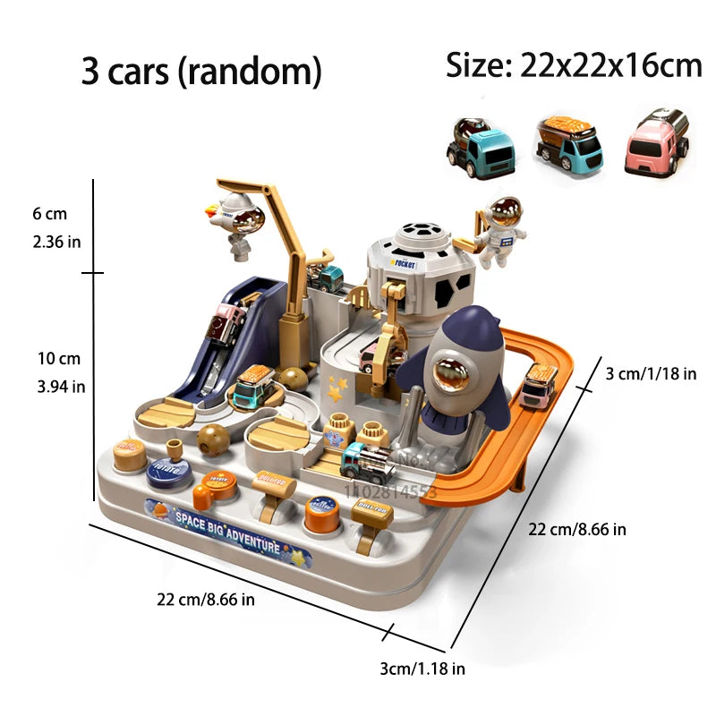 Racing Track Car Toy Set – Educational Rail Adventure Game