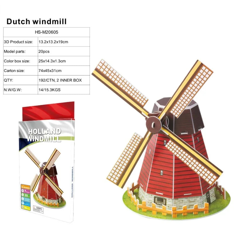 3D Architecture Puzzle – Famous Building Model Puzzle for Kids