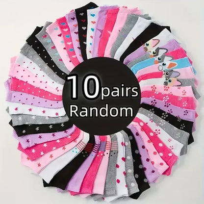 Women's Ankle Socks, Heart Print Low Cut Socks