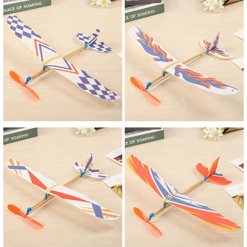 10 Pack Rubber Band Powered Glider Planes for Kids