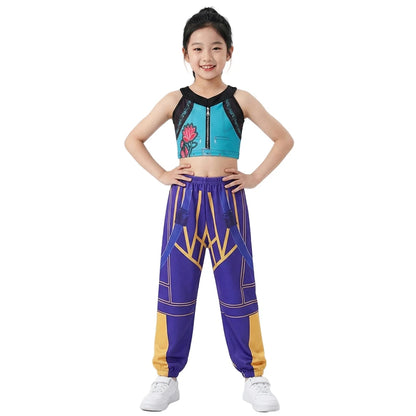 Anime Girl Cosplay Costume Top Vest Pants Set – Party Outfit