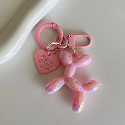 Dog Keychain Jelly Cartoon Dog Pendant Metal Bag Charm Accessory