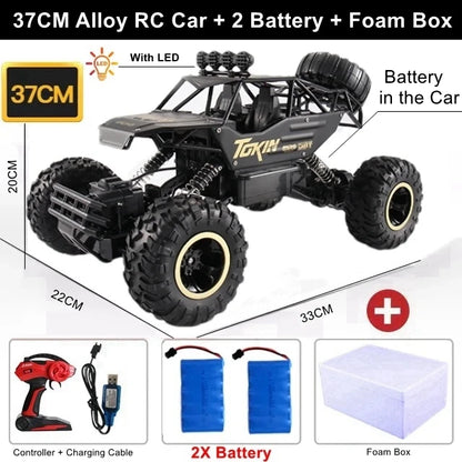4WD RC Off-Road Climbing Truck with Suspension and LED Lights