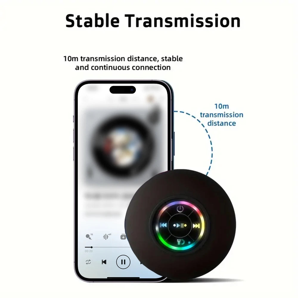 Portable Bluetooth Speaker – Wireless LED Light IPX4 Waterproof Speaker