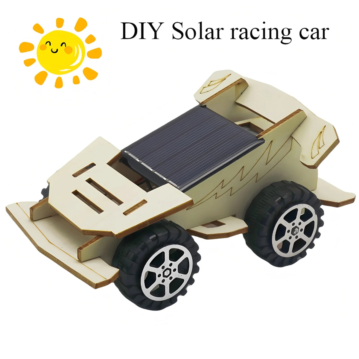 Solar Car Model Kit – DIY Wooden Science & Education Project