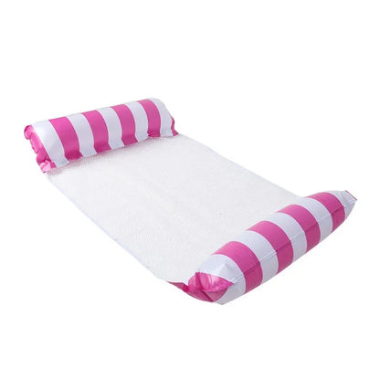 Summer Swim Inflatable Floating Water Mattresses Hammock Stripe Lounge Chairs Pool Water Sports Toys Floating Mat Pool Toys Kids
